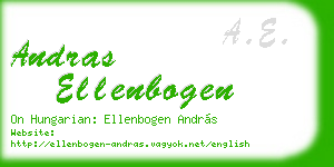 andras ellenbogen business card
